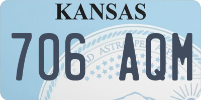 KS license plate 706AQM