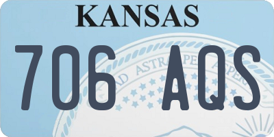 KS license plate 706AQS