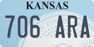 KS license plate 706ARA