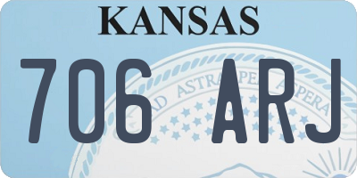 KS license plate 706ARJ