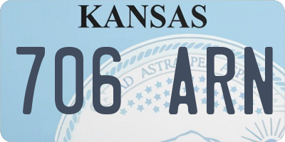 KS license plate 706ARN