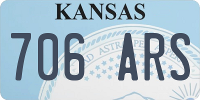 KS license plate 706ARS