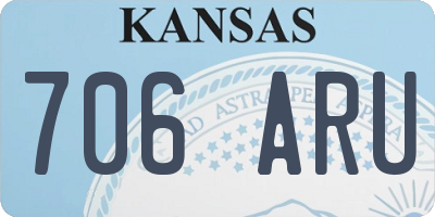 KS license plate 706ARU