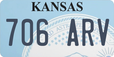 KS license plate 706ARV