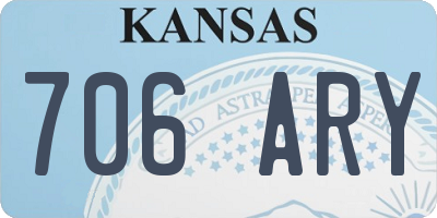 KS license plate 706ARY