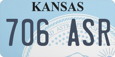 KS license plate 706ASR