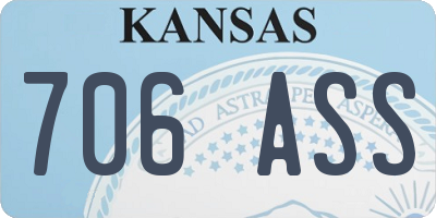 KS license plate 706ASS