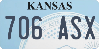 KS license plate 706ASX