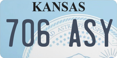 KS license plate 706ASY