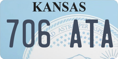 KS license plate 706ATA