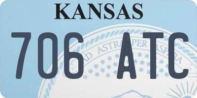 KS license plate 706ATC