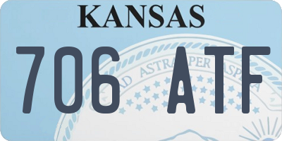 KS license plate 706ATF