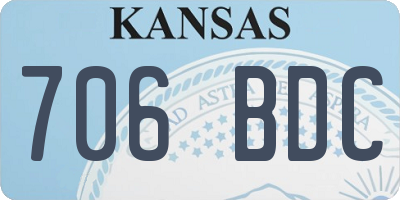 KS license plate 706BDC