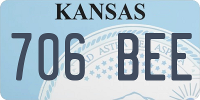 KS license plate 706BEE