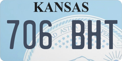 KS license plate 706BHT