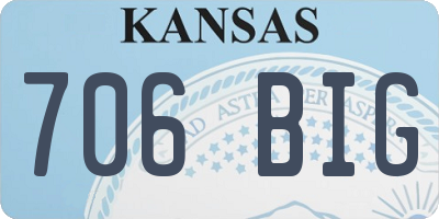 KS license plate 706BIG