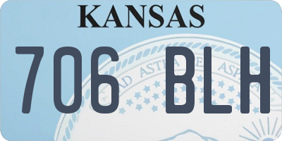 KS license plate 706BLH