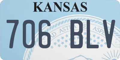 KS license plate 706BLV