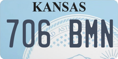 KS license plate 706BMN