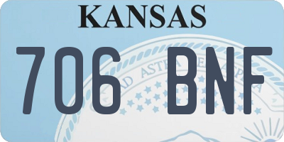 KS license plate 706BNF