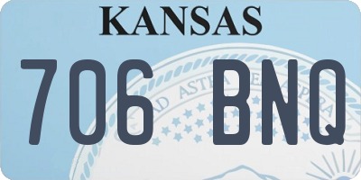 KS license plate 706BNQ