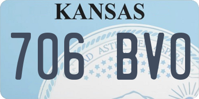 KS license plate 706BVO