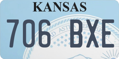 KS license plate 706BXE