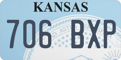 KS license plate 706BXP