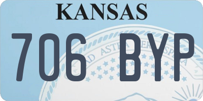 KS license plate 706BYP