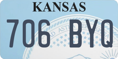 KS license plate 706BYQ