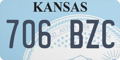 KS license plate 706BZC