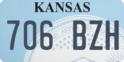 KS license plate 706BZH
