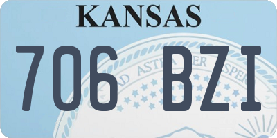KS license plate 706BZI