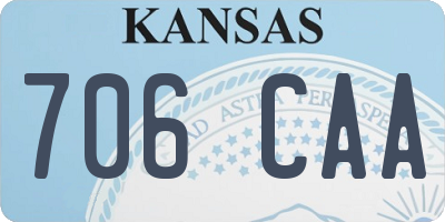 KS license plate 706CAA