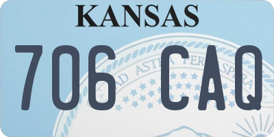 KS license plate 706CAQ