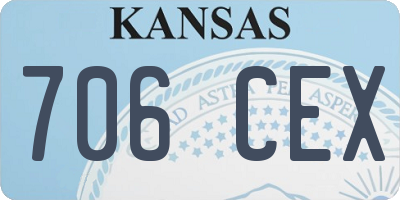 KS license plate 706CEX