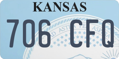 KS license plate 706CFQ