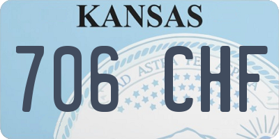 KS license plate 706CHF