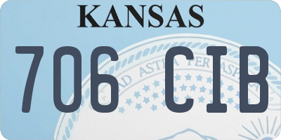 KS license plate 706CIB