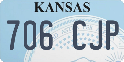 KS license plate 706CJP