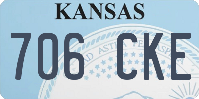 KS license plate 706CKE