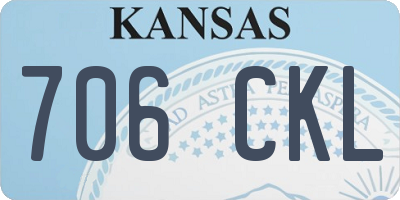 KS license plate 706CKL