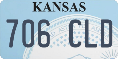 KS license plate 706CLD