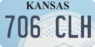 KS license plate 706CLH