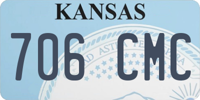 KS license plate 706CMC