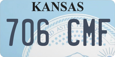 KS license plate 706CMF