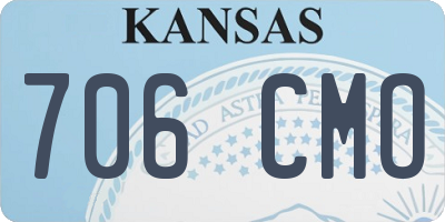 KS license plate 706CMO