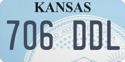 KS license plate 706DDL