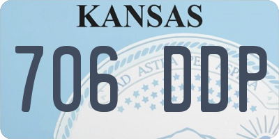 KS license plate 706DDP