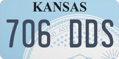 KS license plate 706DDS
